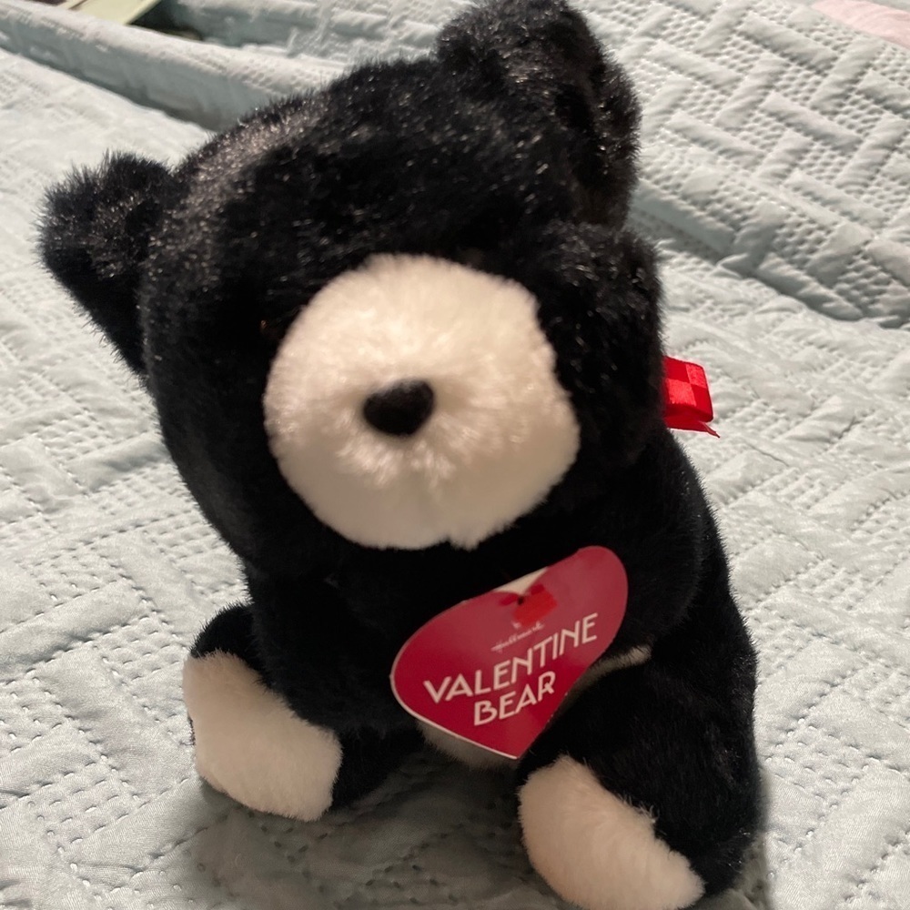 VTG Hallmark Heartline Hugger Teddy Bear 7.5" Plush Gift Card Holder Valentine
